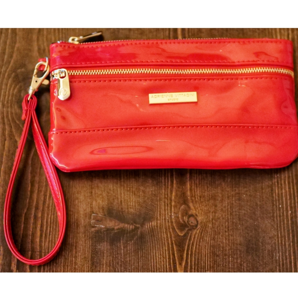 Womens Adrienne Vittadini 2 Zip Pocket Wristlet